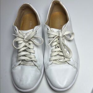 Cole Haan White Leather Minimalist Sneakers